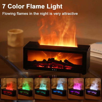 3D LED Mini Fireplace with Flame Effect & Humidifier – Cozy Home Decor