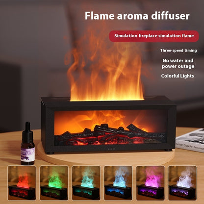 3D LED Mini Fireplace with Flame Effect & Humidifier – Cozy Home Decor