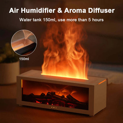 3D LED Mini Fireplace with Flame Effect & Humidifier – Cozy Home Decor