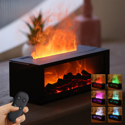 3D LED Mini Fireplace with Flame Effect & Humidifier – Cozy Home Decor