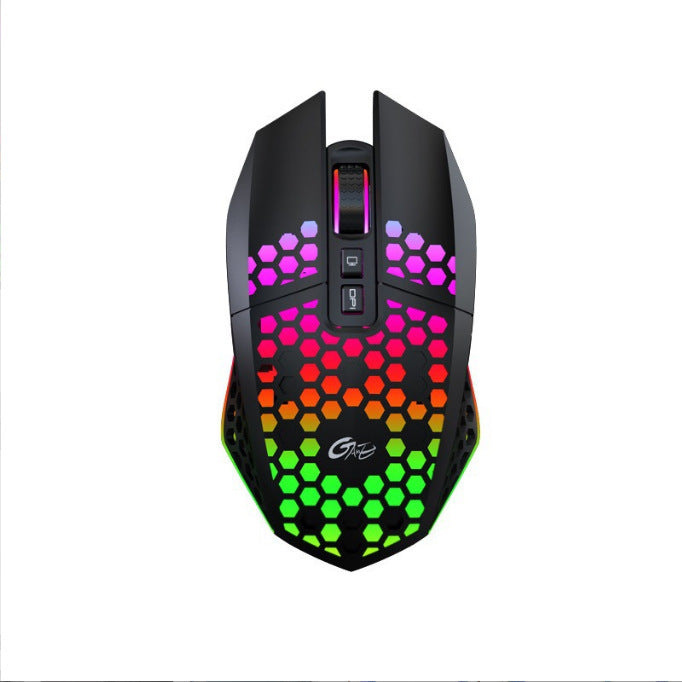 RGB Gaming Mouse – Lightweight Honeycomb Design with LED Backlight & Ergonomic Grip