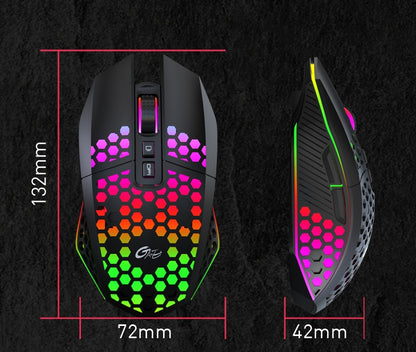 RGB Gaming Mouse – Lightweight Honeycomb Design with LED Backlight & Ergonomic Grip