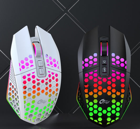 RGB Gaming Mouse – Lightweight Honeycomb Design with LED Backlight & Ergonomic Grip